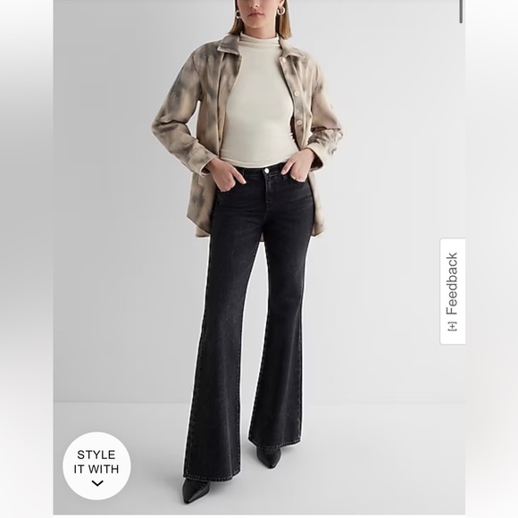 Express Printed Brushed Twill Shacket NWT size XL - Picture 4 of 9